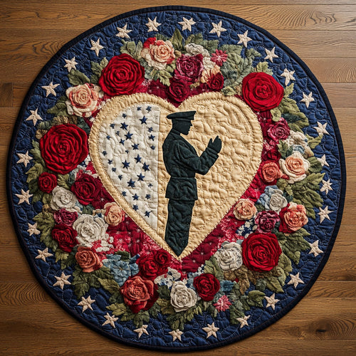 Soldier Embrace WN1306051CL Quilted Round Mat