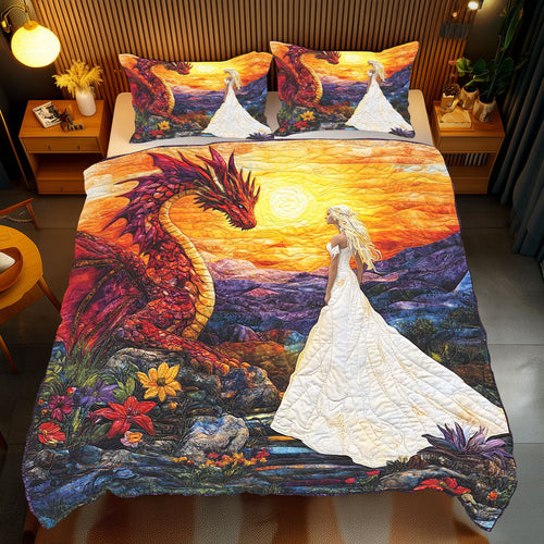 Sunset Dragon Bride WP2001050CL Duvet Cover Set