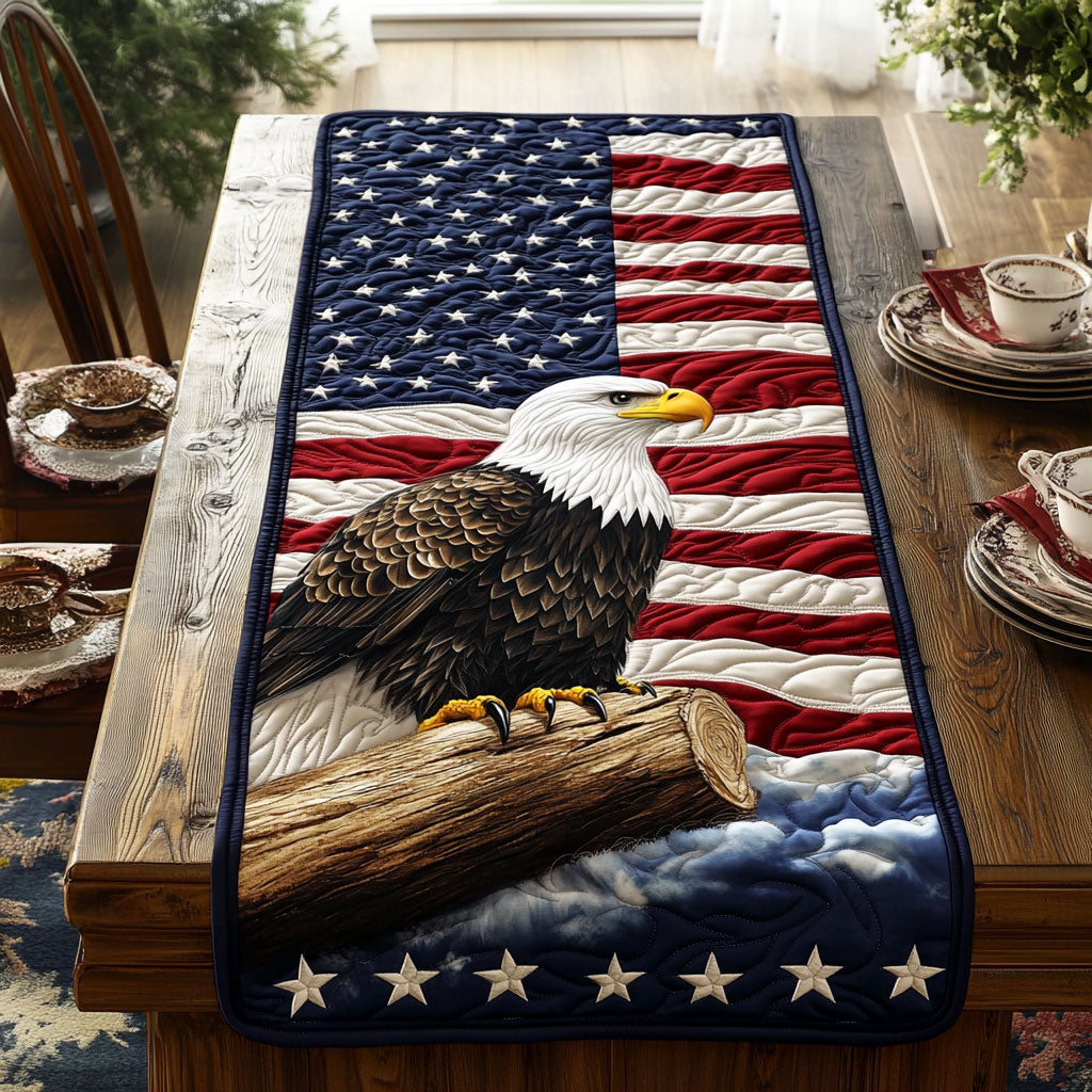 Patriotic Eagle WJ1006035CL Quilted Table Runner
