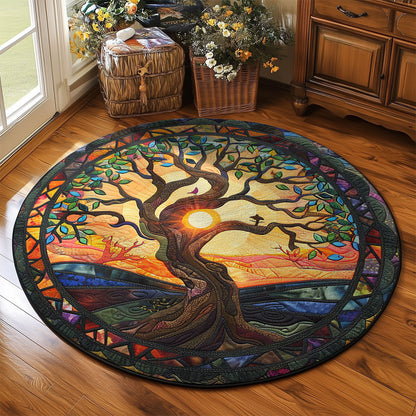 Tree Of Life WJ1704050CL Quilted Round Mat