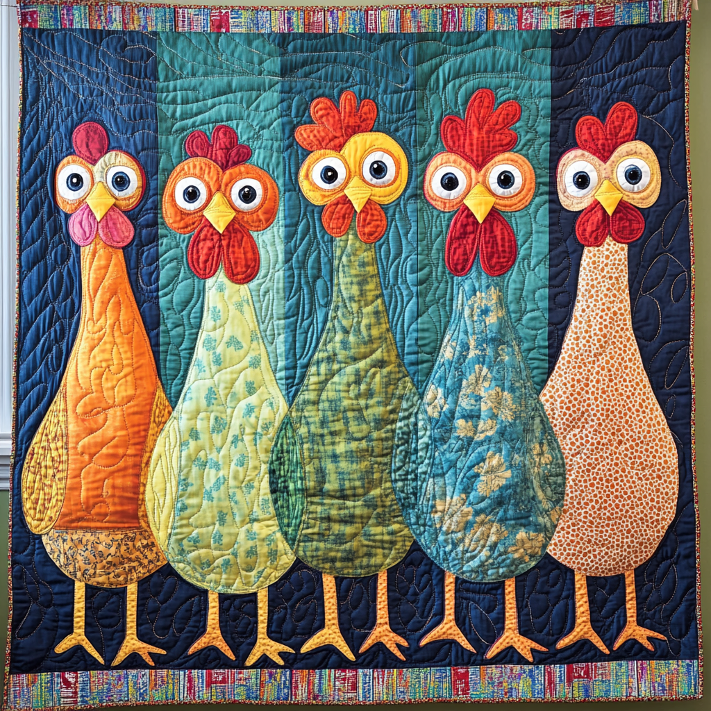Chickens XR0801004CL Quilt
