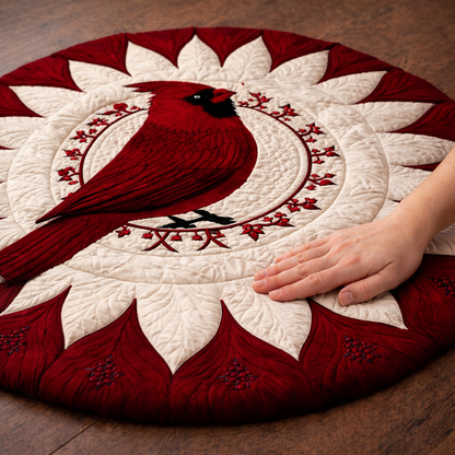 Majestic Cardinal KL2412030CL Quilted Round Mat