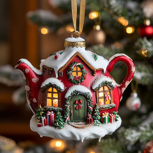 Christmas Teapot House CW2611045CL Christmas Ornament