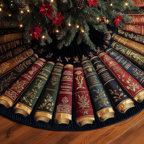 Antique Books WJ0312454CL Quilted Tree Skirt