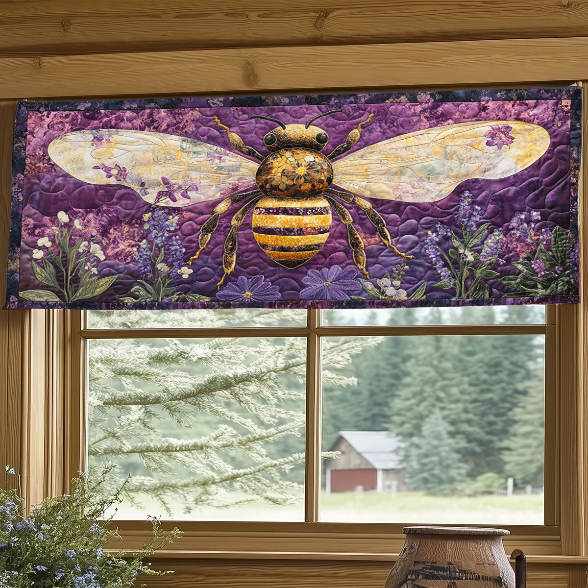 Honey Bumblebee WJ2403028CL Quilted Valance