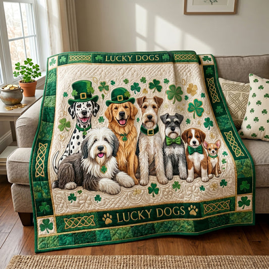 Lucky Dogs St. Patrick’s Day WN1105016CL Quilt