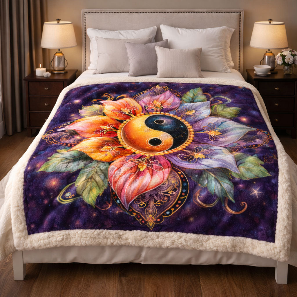Sacred Balance Lotus KL0302002CL Faux Fur Throw Blanket