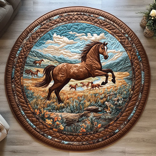 Horse Ranch WN1007030CL Quilted Round Mat
