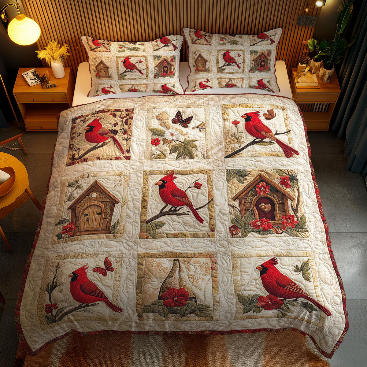 Silent Cardinals WN2102051CL Duvet Cover Set