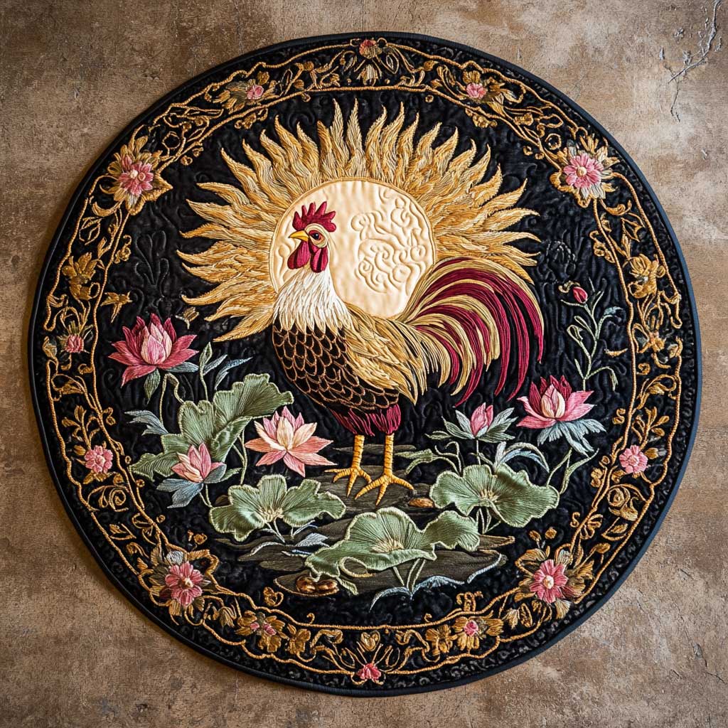Golden Rooster WN1405023CL Quilted Round Mat