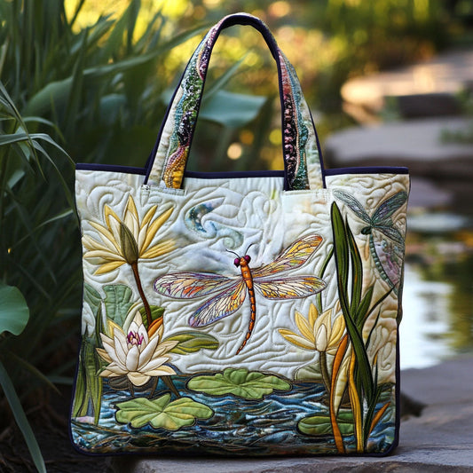 Harmony Dragonfly WN2209041CL Quilted Tote Bag