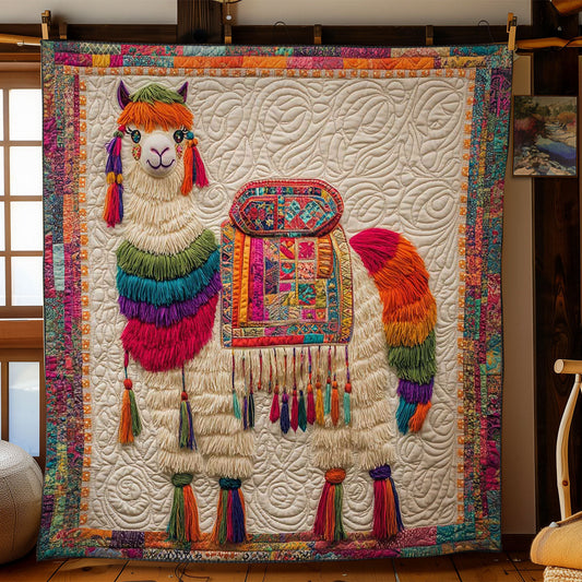 Festive Llama Parade WN2101005CL Quilt