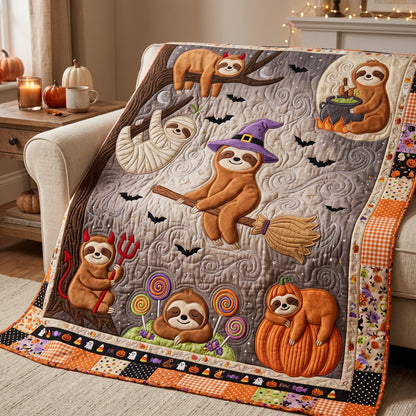Sloth In Halloween XR1405018CL Quilt