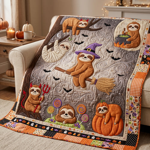 Sloth In Halloween XR1405018CL Quilt