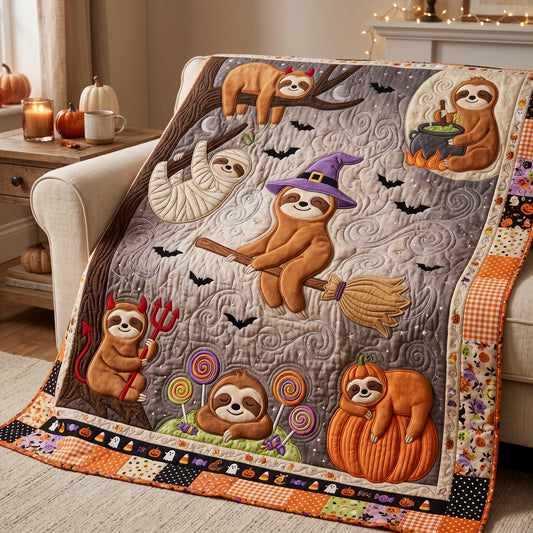 Sloth In Halloween XR1405018CL Quilt