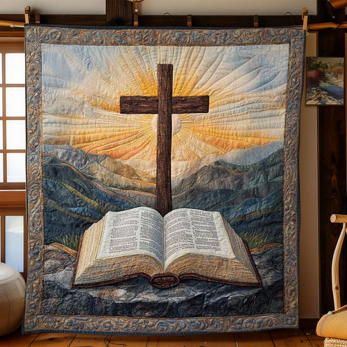 Christianity Cross And Scripture WN0603013CL Quilt