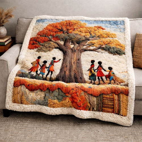Family Roots KL3101005CL Faux Fur Throw Blanket