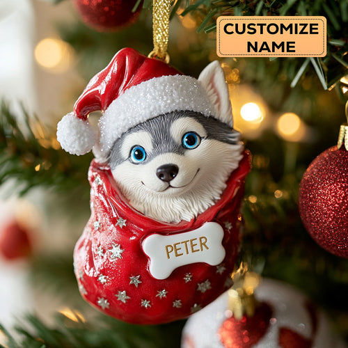 Husky Gift CW0412022CL Personalized Christmas Ornament