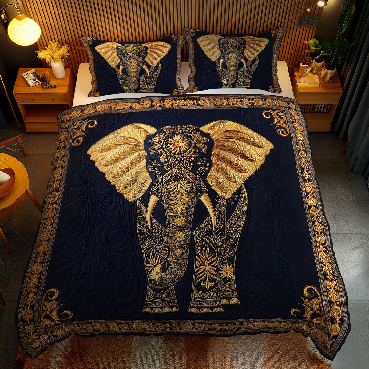 Ornate Elephant WN1003104CL Duvet Cover Set