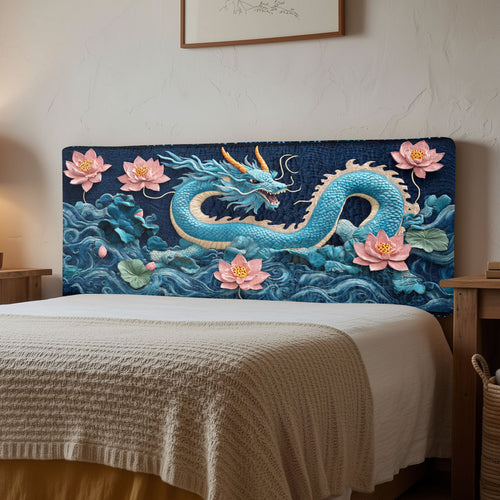 Dragon Lotus Lake CW1512011CL Quilted Headboard Slipcover