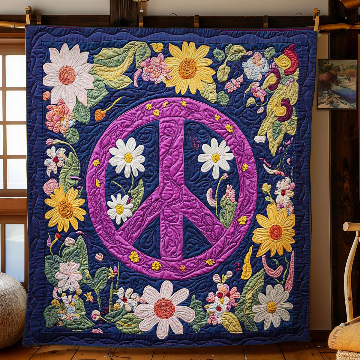 Peaceful Daisy Dream WN2201003CL Quilt