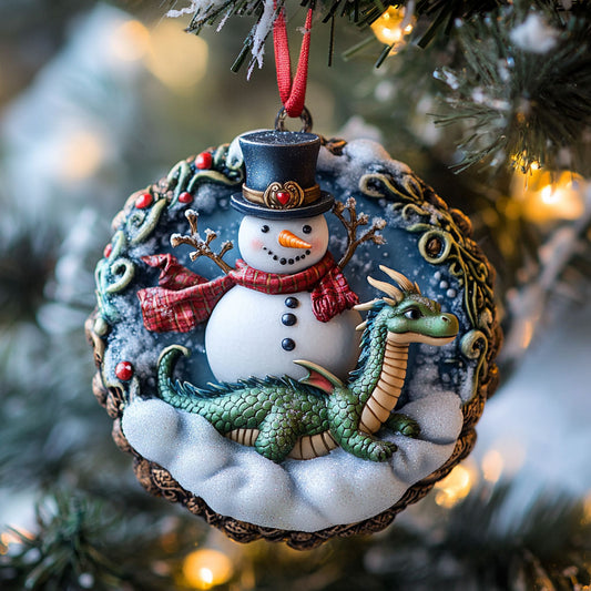 Snowman Winter Dragon WN0312019CL Christmas Ornament