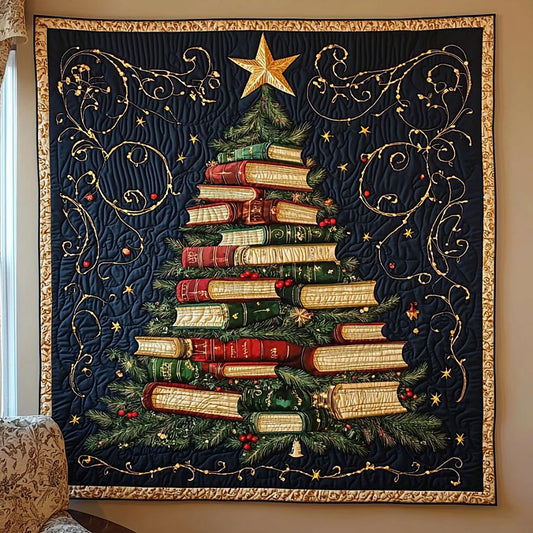 Christmas Book Tree QA1811005CL Quilt