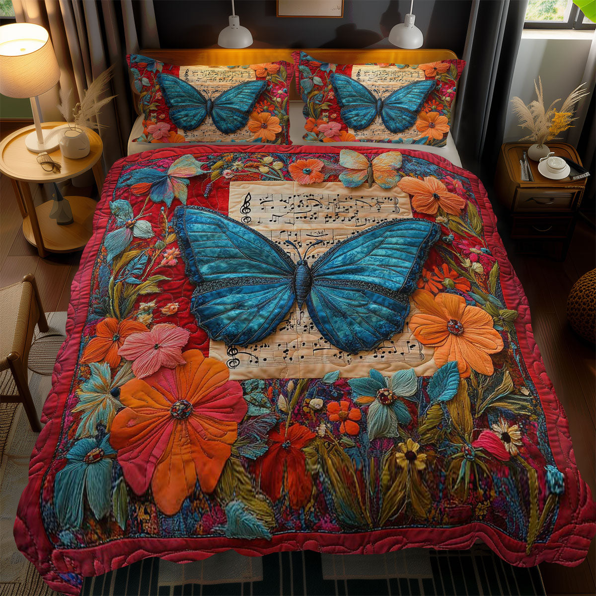 Musical Butterfly Garden WN0801091CL Duvet Cover Set