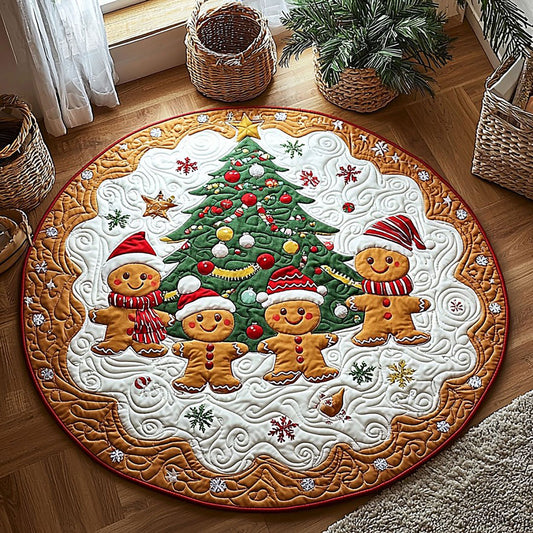 Gingerbread Friends QA2011007CL Quilted Round Mat