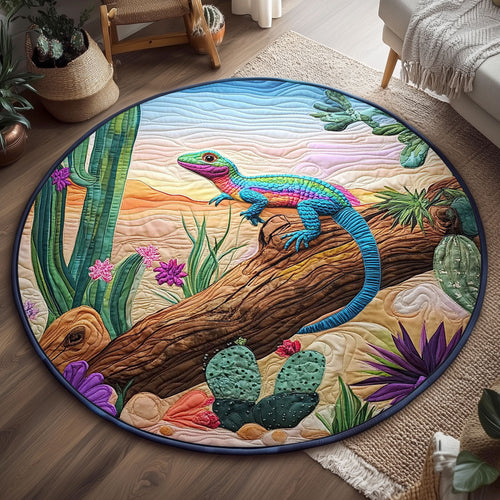 Colorful Lizard WJ1305029CL Quilted Round Mat