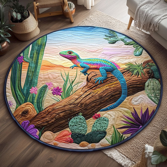 Colorful Lizard WJ1305029CL Quilted Round Mat
