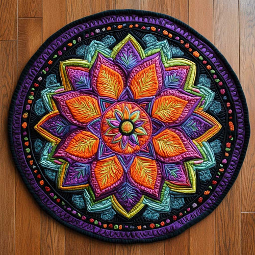 Harmony Mandala WN2504025CL Quilted Round Mat