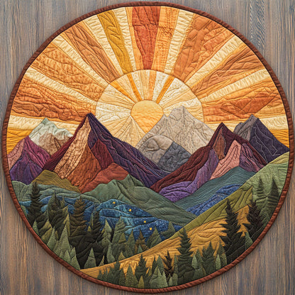 Vintage Glow Mountain WN1208094CL Quilted Round Mat