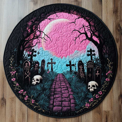 Crimson Graveyard WN2804012CL Quilted Round Mat