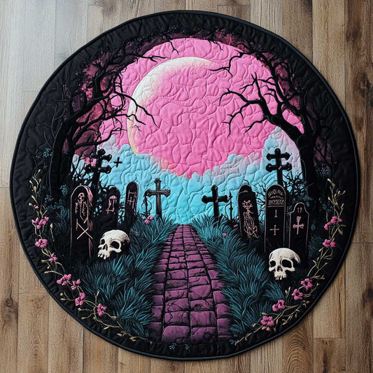 Crimson Graveyard WN2804012CL Quilted Round Mat