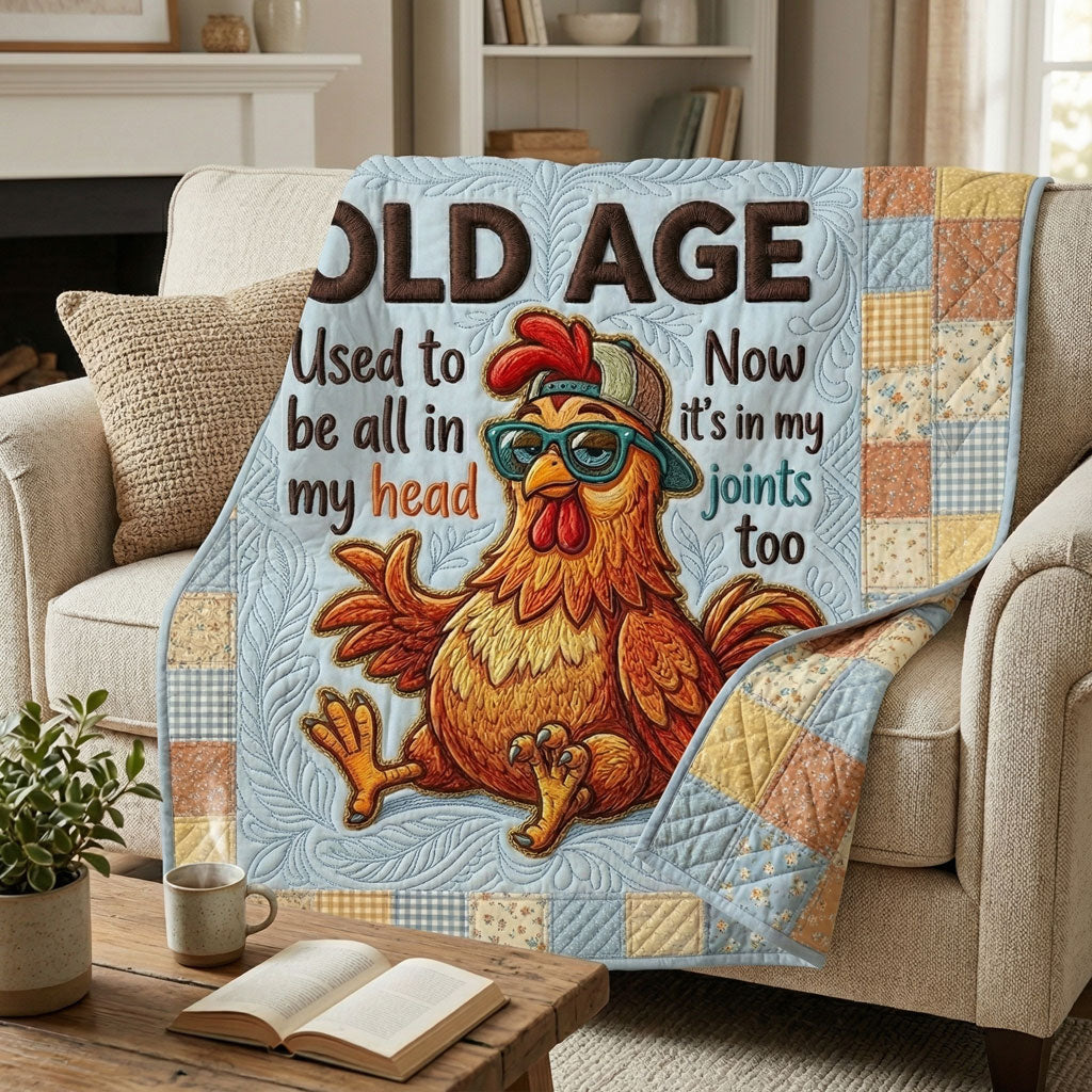 Old Age Chicken Humor WN1004007CL Quilt