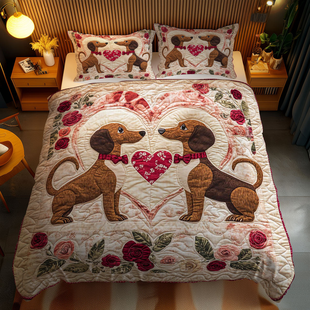 Sweetheart Dachshund WN2602079CL Duvet Cover Set