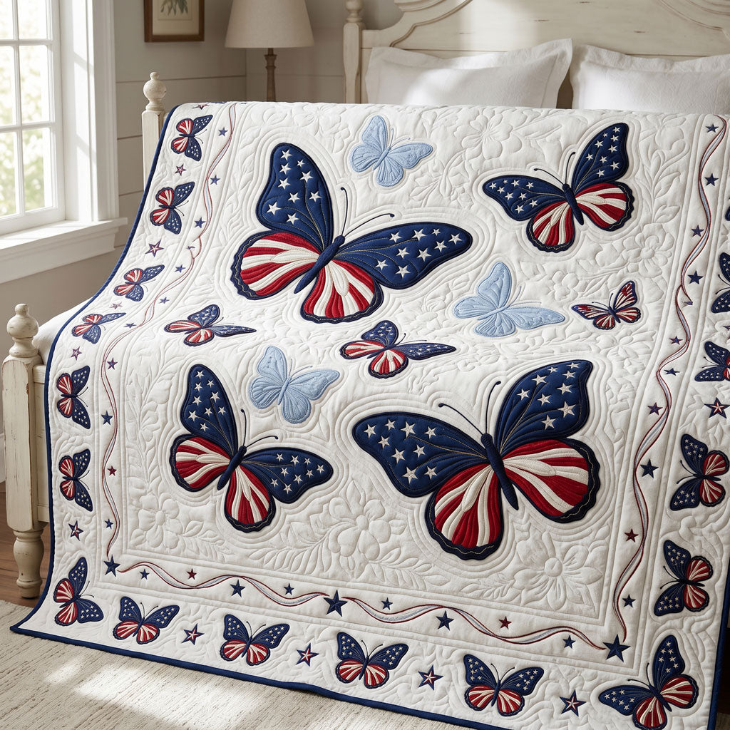 Patriotic Butterflies WN0605018CL Quilt