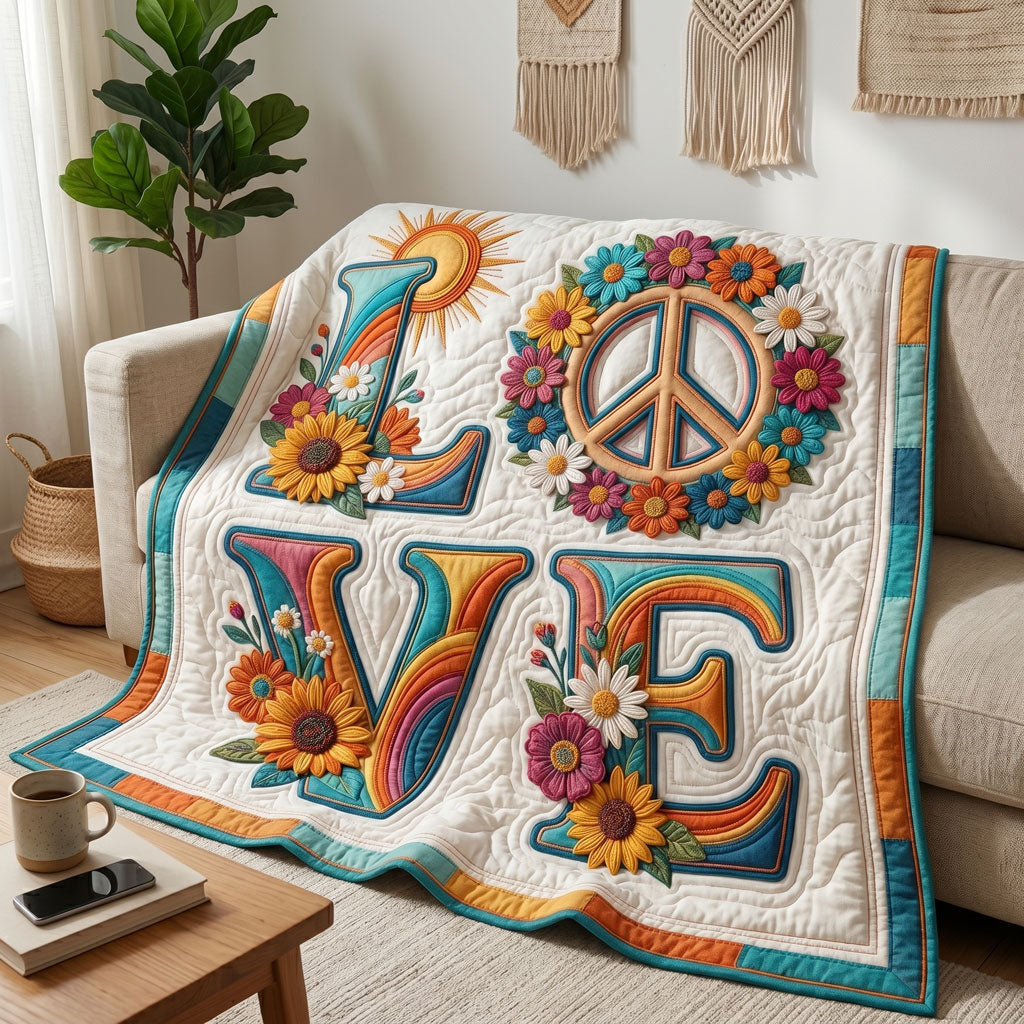 Boho Love Peace WN2804003CL Quilt