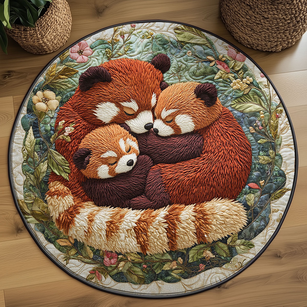 Home Is A Hug WJ0906040CL Quilted Round Mat