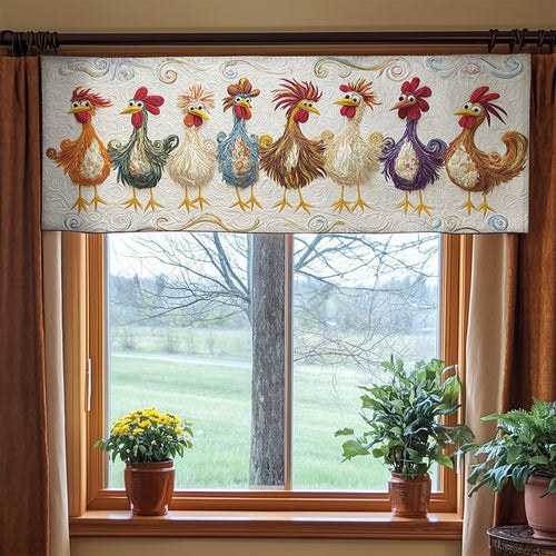 Chicken Bloompatch WN1406047CL Quilted Valance
