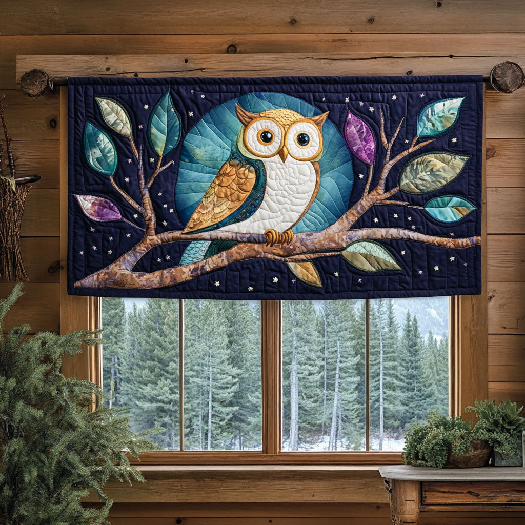 Dreamy Forest Owl WJ2103062CL Quilted Valance