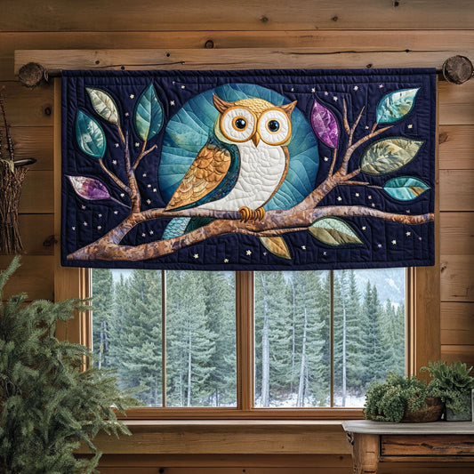 Dreamy Forest Owl WJ2103062CL Quilted Valance
