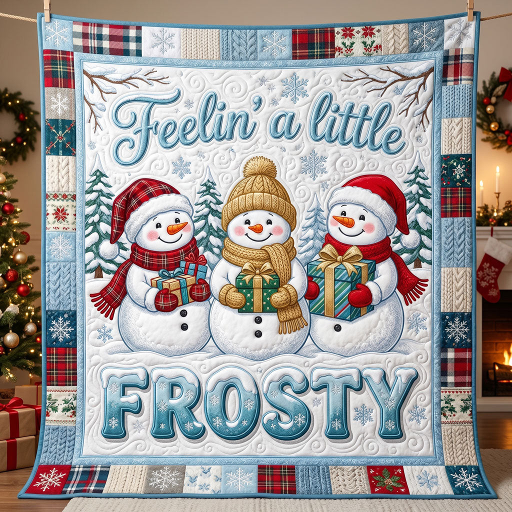 Christmas Snowman Patchwork WN1105003CL Quilt