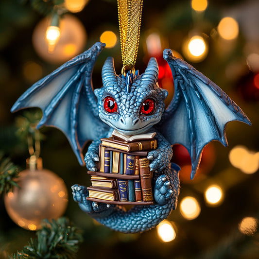 Dragon Bookish Christmas WN2411021CL Christmas Ornament