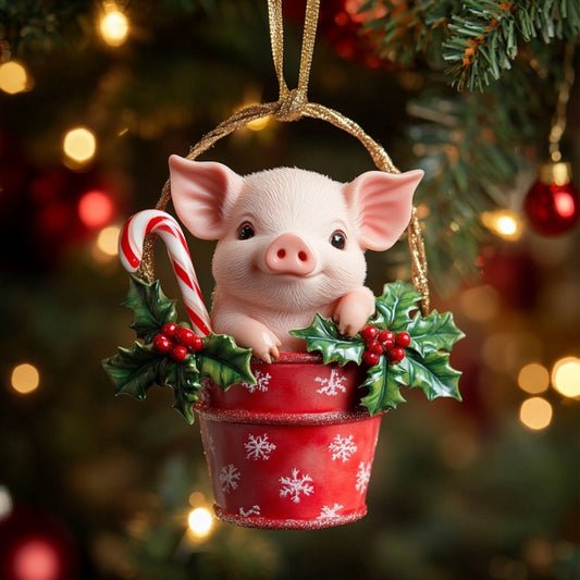 Bucket Pig XR1810018CL Christmas Ornament