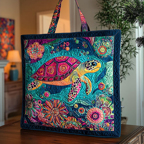 Magical Turtle QA2111023CL Quilted Tote Bag