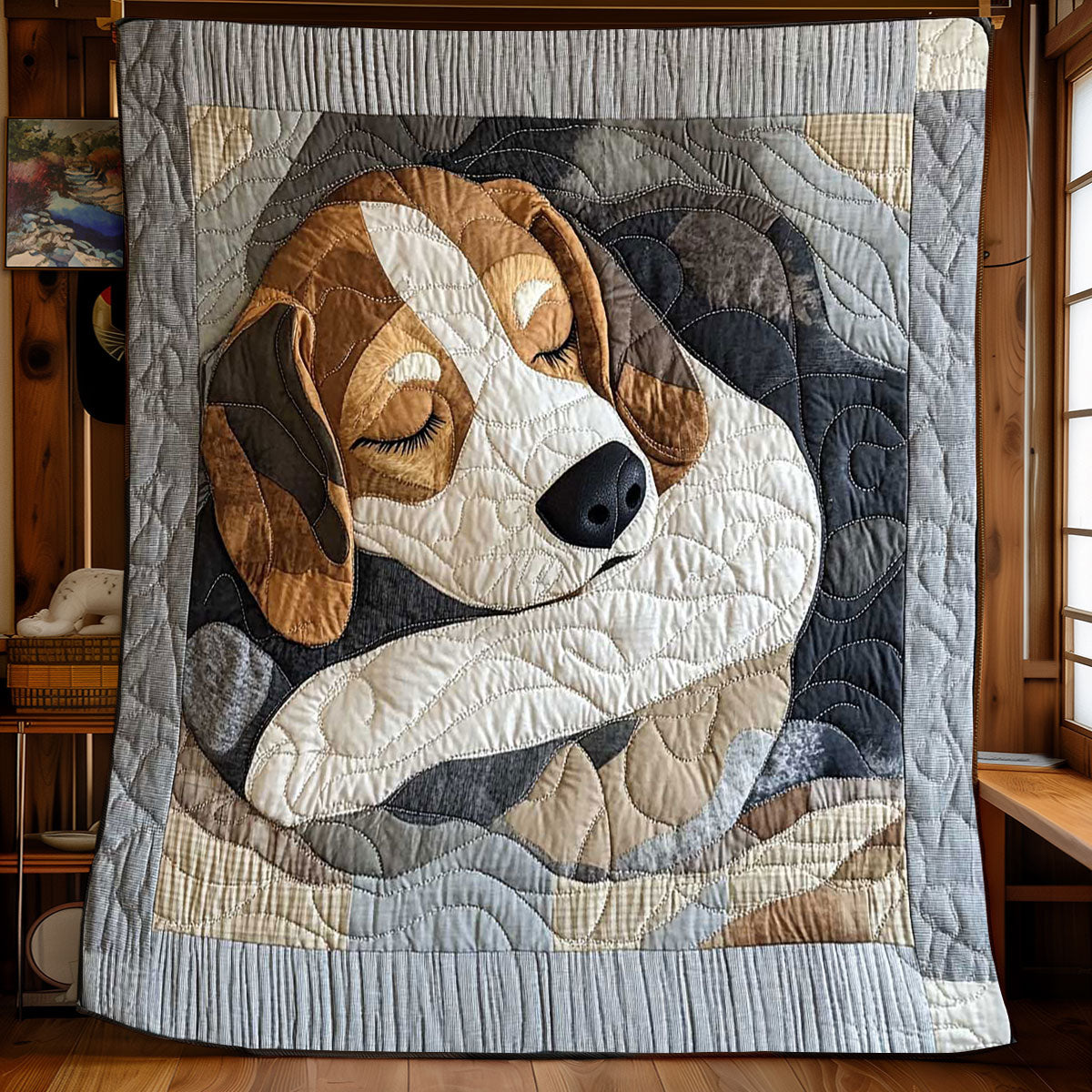 Sleeping Beagle WP0602019CL Quilt