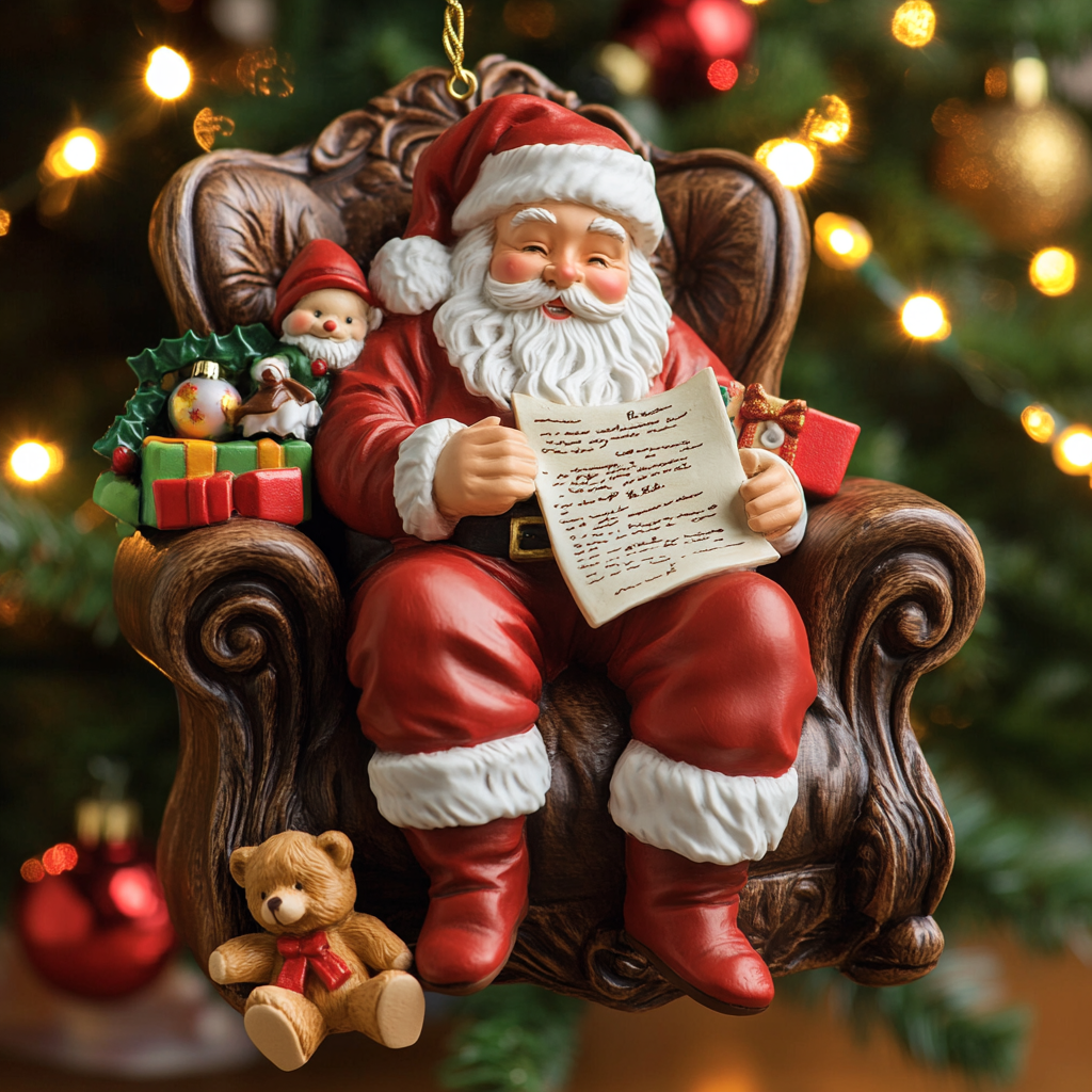 Reading Santa CP2811009CL Christmas Ornament