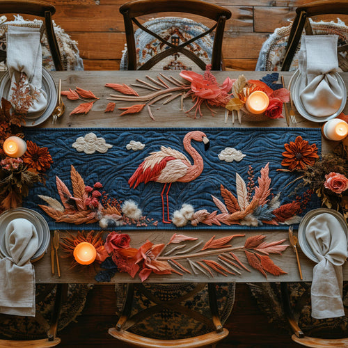 Flamingo Moonlight WN0707059CL Quilted Table Runner